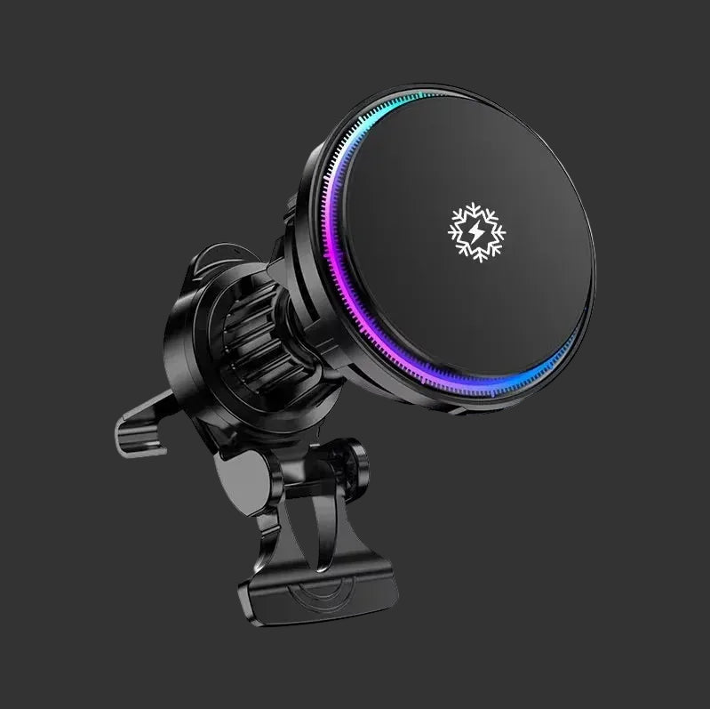 Magnetic Cooling Car Charger – Fast Wireless Charging Mount