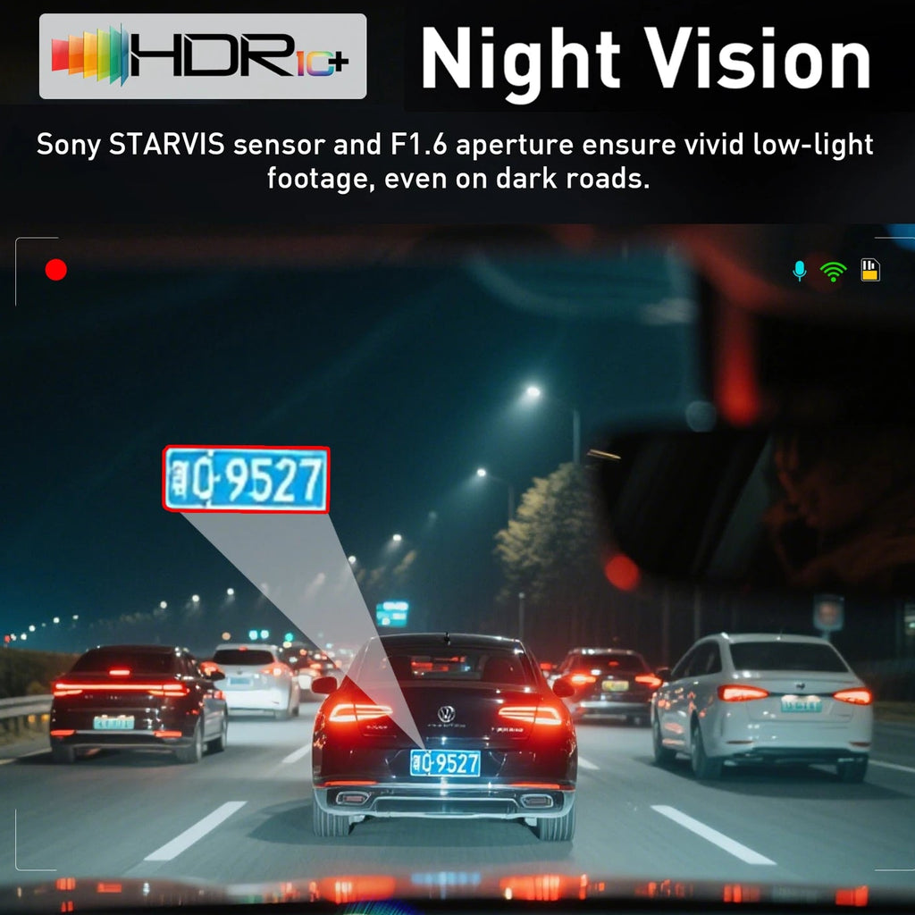 4K Dual Dash Cam – Camera with Night Vision & WiFi