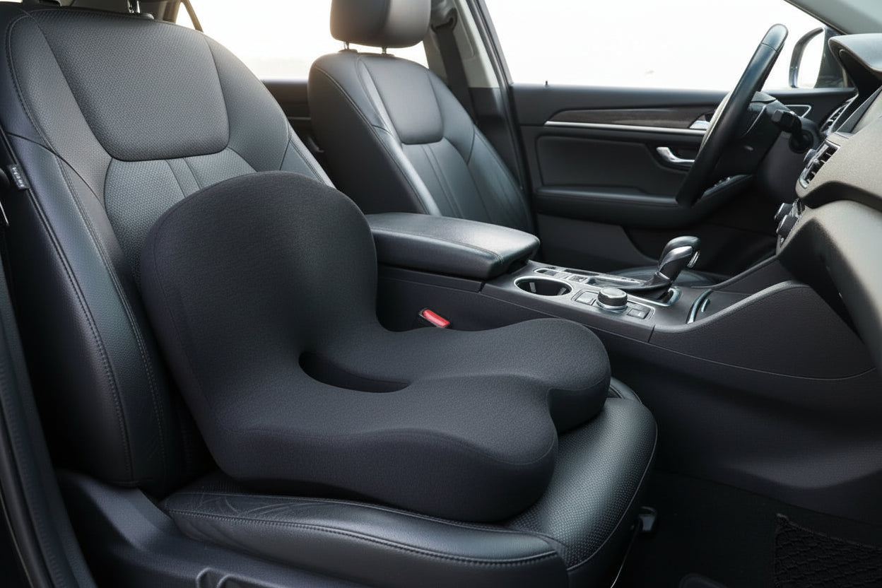 Ergonomic Car Seat Cushion – Memory Foam Comfort & Pressure Relief